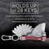 Smart Compact Key Organizer Keychain - Made of Carbon Fiber & Stainless Steel- Pocket key Chain Organizer Up to 28 Keys- Lightweight, Strong Inclu...