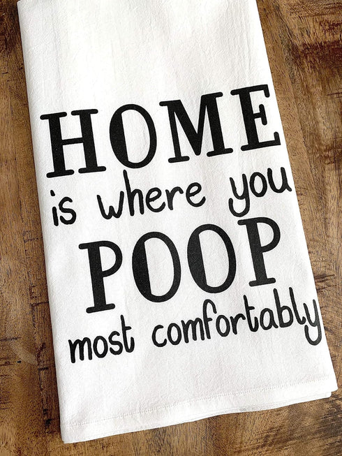 Handmade Funny Bathroom Towel - 100% Cotton Funny Flour Sack Hand Towel for Bath - 28x28 Inch Perfect for Hostess Housewarming Christmas Mother’s ...