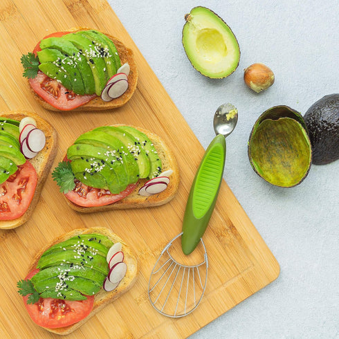 Trudeau 2-in-1 Avocado Slicer, Green...