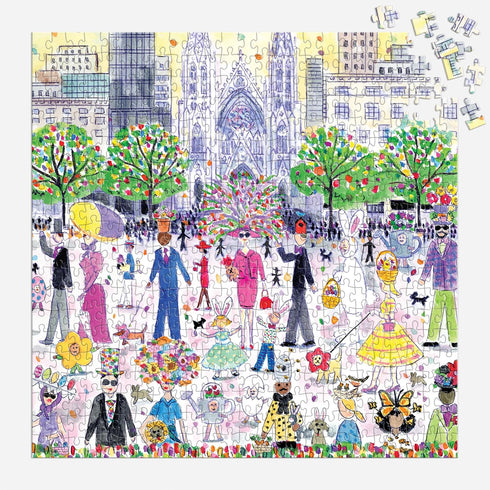 Galison Easter Parade – 500 Piece Michael Storrings Puzzle Featuring The Joy and Energy of A Springtime Easter Parade...