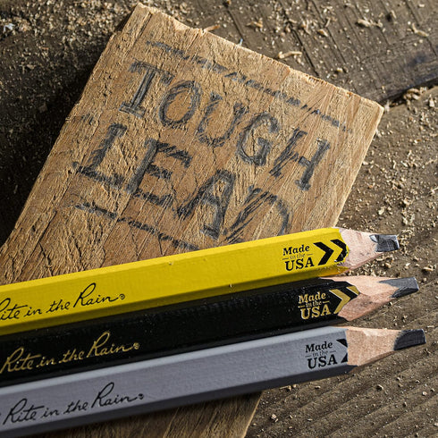 Rite in the Rain All-Weather Carpenter Pencils, Tough Medium HB Lead, Made in the USA, 12 pack (No. 59-12)...