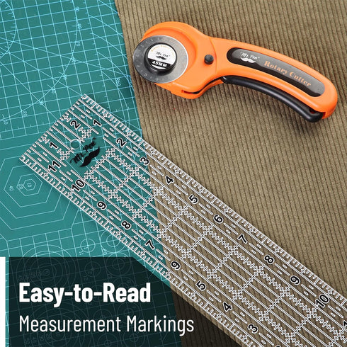 Mr. Pen- Sewing Ruler, 3 Pack, 6", 12" & 17", Acrylic Ruler, Quilting Ruler, Cutting Ruler, Acrylic Ruler for Cutting Fabric, Rulers for Quilting ...