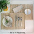 Chardin Home Eco-Friendly Natural Jute/Hemp Placemats 13''x''19, Set of 4 Natural/Beige Table Mats | Perfect for Holidays, Thanksgiving, Christmas...