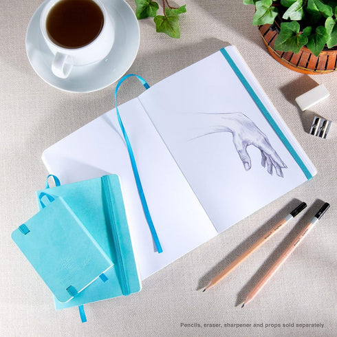 Pentalic 6" x 8" Pocket Sketchbook Traveler Journal, 160 Pages, Turquoise...