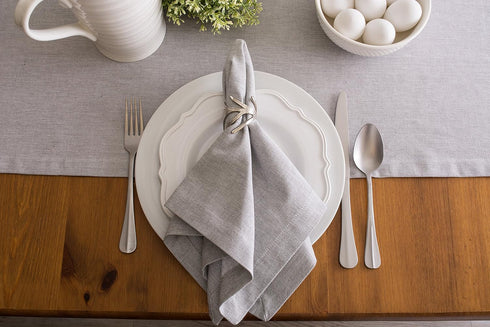 DII Chambray Kitchen, Tabletop Collection, Gray, 14x72 Table Runner...