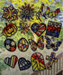 Suncatchers Craft 3 Sets (9 Cutouts) w Tissue Papers Stained Glass Effect Paper Sun Catcher Kit, Window Art, Classroom Crafts, Creative Art Projec...