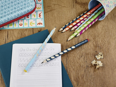 STABILO Easygraph Handwriting Pencils - HB - Right Handed - Pink Barrel - Pack of 2...