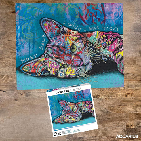 AQUARIUS Dean Russo Cat Puzzle (500 Piece Jigsaw Puzzle) - Glare Free - Precision Fit - Officially Licensed Dean Russo Merchandise & Collectibles ...