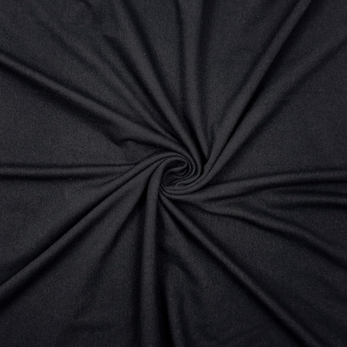 | Cotton Spandex Fabric | by The Yard | Stretchy, Breathable, Lightweight Cotton Fabric | 60" Wide Roll | Sewing | 95% Cotton, 5% Spandex (Black, ...