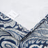 Madison Park Aubrey Faux Silk Paisley Jacquard, Rod Pocket Curtain for Living Room, Kitchen, Bedroom and Dorm, 50 in x 18 in, Navy...