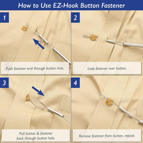 The Beadsmith EZ-Hook 3-in-1 Fastening Tool – Bracelet Fastener, Zipper Pull & Button Looper, Jewelry Aid for One-Handed Use, Ideal for Necklaces,...