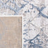 SAFAVIEH Amelia Collection Area Rug - 3' Square, Light Grey & Blue, Modern Trellis Distressed Design, Non-Shedding & Easy Care, Ideal for High Tra...