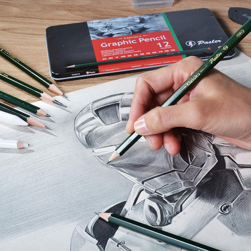 Pasler Professional Graphic Sketching Drawing Pencils 12 Count (2H)...