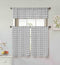 Oralie Floral Trellis Printed Kitchen Tier & Valance Set | Small Window Curtain for Cafe, Bath, Laundry, Bedroom, Black...