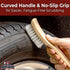Ergonomic, Pro-Grade Tire Scrubbing Brushes 2 Pack. Easily Scrub Without Scratching Rims or Wheels, Even on Low Profile Sidewalls. Durable Bristle...