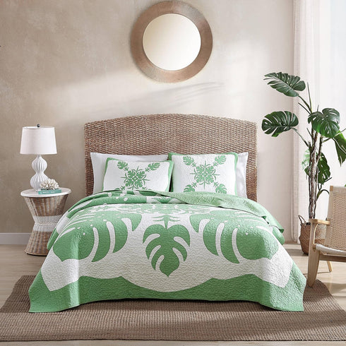 Tommy Bahama - Standard Sham, Cotton Bedding with Envelope Closure, Breathable Home Decor (Molokai Green, 21x27)...