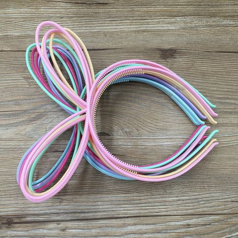 XIMA 12pcs Plastic Girls Headbands with Bunny Ears, Bows, and Party Hair Accessory (SP-Rabbit Ear)...