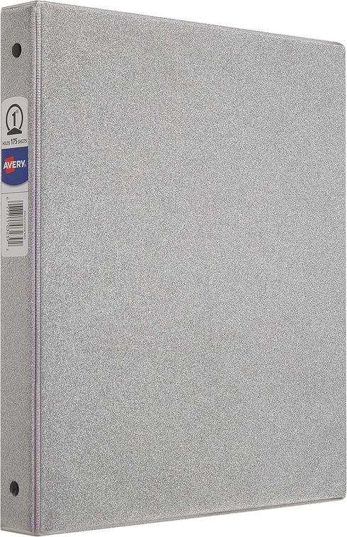 Avery Glitter Binder with 1" Round Ring, 175-Sheet Capacity, Color Will Vary, 1 Binder (3239)...