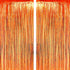 Orange Party Tinsel Foil Fringe Curtains - Fall Thanksgiving Carnival Halloween Construction 1st Birthday Graduation Wedding Party Photo Booth Pro...