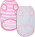 Blueberry Pet Pack of 2 Soft & Comfy Wonderland Striped Cotton Blend Dog T Shirts, Back Length 12", Clothes for Dogs...