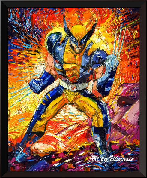 Uhomate Superhero X-Man Wolverine Wall Decor Vincent Van Gogh Starry Night Posters Home Canvas Wall Art Print Nursery Decor Living Room Wall Decor...