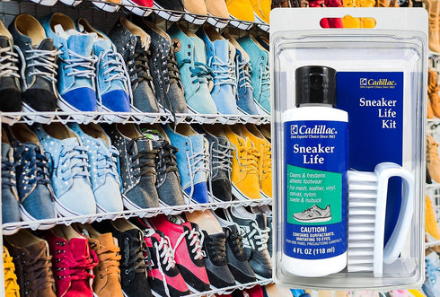 Cadillac Sneaker Life - Athletic Shoe Cleaning Kit - Premium Cleaner + Brush for Whites, Suede, Leather, Canvas, Nubuck Boots and More...