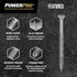 Power Pro Premium One Multi-Material Pan Head Screws, Zinc Plated Steel, Fasten in Wood, Metal, Concrete, Drywall and Plastic, Silver, #8 x 1 inch...