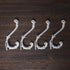 CRAFTSMAN ROAD Vintage Cast Iron Wall Hooks (Antique White Finish, Set of 4) - Rustic, Farmhouse, Shabby Chic, French Country Coat Hooks | Great f...