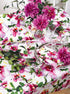 SARO LIFESTYLE Watercolor Floral Design Linen Napkins (Set of 4)...
