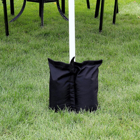 Sunnydaze Polyester Sandbag Canopy Weights - Fillable Canopy Anchors - Easy to Attach - Set of 4 - Black...
