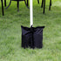 Sunnydaze Polyester Sandbag Canopy Weights - Fillable Canopy Anchors - Easy to Attach - Set of 4 - Black...