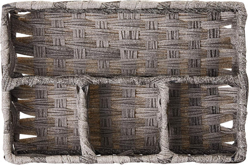 Whitmor Split Rattique 4 Section Tray Gray Wash...