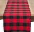 SARO LIFESTYLE Nautica Collection Cotton And Poly Blend Buffalo Plaid Runner, 16" x 120", Red...