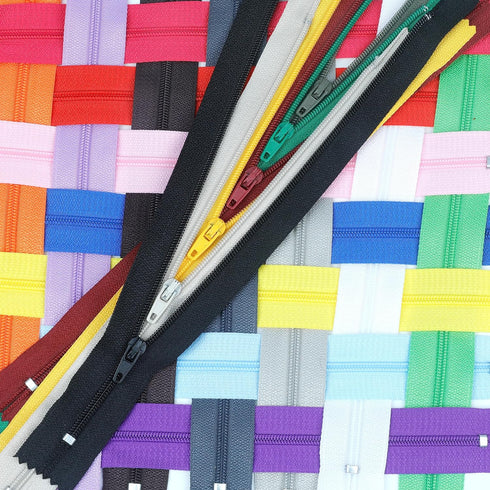 YAKA 60 Pack of 7 Inches Mix Nylon Coil Zippers Bulk - Supplies Zippers for Tailor Sewing Crafts (20 Color)...