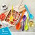 5PCS Silicone Serving Spoons Set, Vituer Heat Resistant Kitchen Spoons for Cooking, Mixing, Stirring and Serving, Dishwasher Safe (5 Pack, Multico...