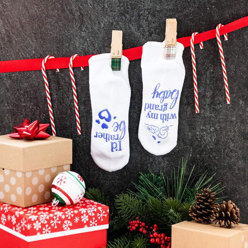 Funny Grandparent Socks - Gift For Grandmas & Expecting Grandparents (I'd Rather Be) One Size...