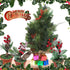 Christmas Tabletop Decorative Pots with Pine Red Berries Pine Cones Greenery - Set of 3 - Snow Flocked Xmas Holiday Decor - 7 1/2" Tall...