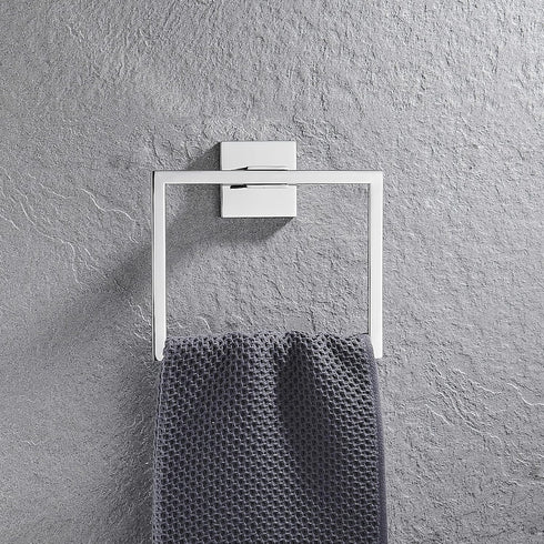Hand Towel Bar, Bathroom Accessories Towel Holder, SUS304 Stainless Steel Hand Towel Rack Chrome Polish Finished, Bath Hardware Square Towel Rod, ...