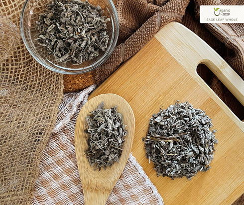 Organic Way Dried Sage Leaf Whole (Salvia officinalis) - European Wild-Harvest | Organic & Kosher Certified | Vegan, Non GMO & Gluten Free | USDA ...