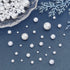 PH PandaHall 7 Sizes No Holes Pearls, 390pcs White Pearl Beads Undrilled Imitated Pearl Beads Faux Pearls for Vase Fillers, Wedding, Party, Home D...