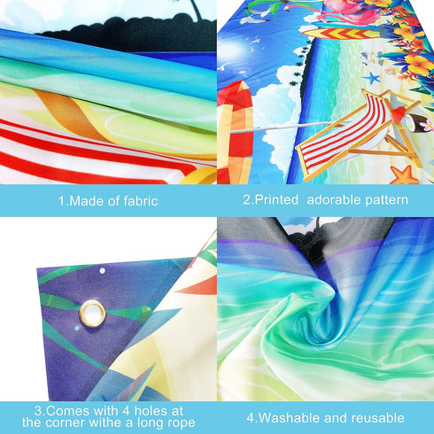 KatchOn, XtraLarge Beach Photo Backdrop - 72x44 Inch | Summer Backdrop for Beach Party Decorations | Hawaiian Party Decorations | Summer Theme Dec...