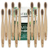 12 Count I Bamboo Toothbrush I Soft Bristles Best for Sensitive Gums I Charcoal I Vegan I Natural Wood I BPA Fee I Recyclable I Compostable I Biod...