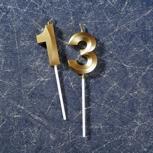 13th Birthday Candles,Gold Number 13 Cake Topper for Birthday Decorations Party Decoration...