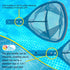 U.S. Pool Supply Professional Spa, Hot Tub, Pool Hand Leaf Skimmer Net with Grip Handle - 9" Deep Ultra Fine Mesh Netting Bag Basket, Skim & Remov...