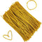 200 PCS Glitter Tinsel Creative Arts Stems Pipe Cleaners-12 Inch (Gold)...