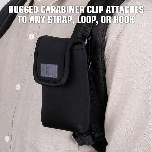 USA Gear Safety Glasses Case for Protective Eyeglasses with Reinforced Belt Loop and Carabiner for 3M, Radians, Pyramex, Dewalt and More - Great f...