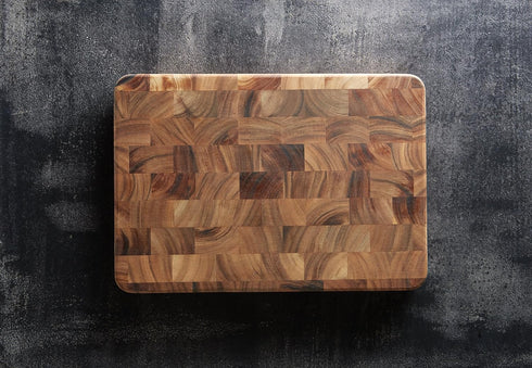 Ironwood Gourmet Large End Grain Prep Station Acacia Wood Cutting Board, 14 x 20-Inch, Brown...