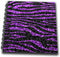 3dRose db_113175_3 Purple and Black Zebra Stripe Print Faux Bling Photo Not Actual Glitter Glittery Sparkles Sparkly Mini Notepad, 4 by 4"...