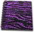 3dRose db_113175_3 Purple and Black Zebra Stripe Print Faux Bling Photo Not Actual Glitter Glittery Sparkles Sparkly Mini Notepad, 4 by 4"...