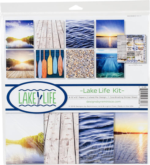Reminisce LL-200 Lake Life Scrapbook Collection Kit 12x12 inches...